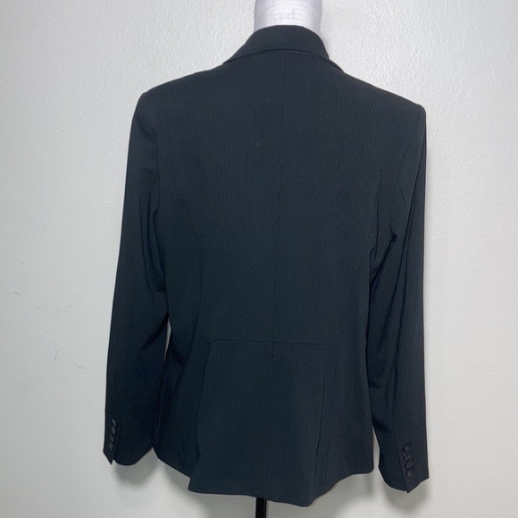 Liz Claiborne Pinstripe Blazer Black Size 16 - Picture 2 of 5